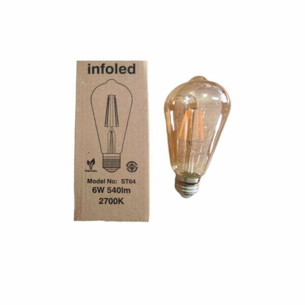 İnfoled Rustik Ampul 6W - Görsel 2