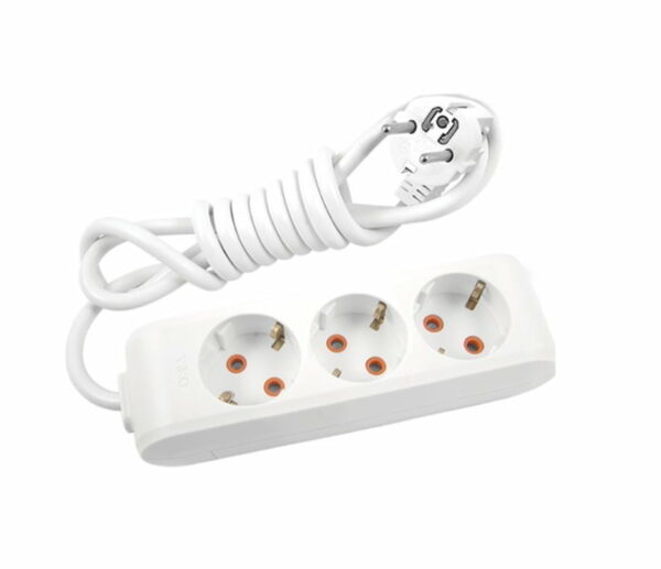 Viko Multi-Let 3'lü Topraklı 3 Metre Grup Priz(Çocuk Korumalı)