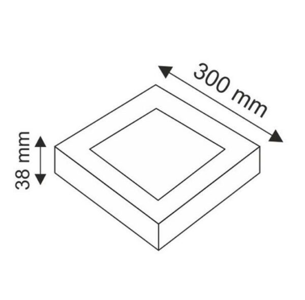Helios 24W Kare Sıva Üstü Armatür - Görsel 2
